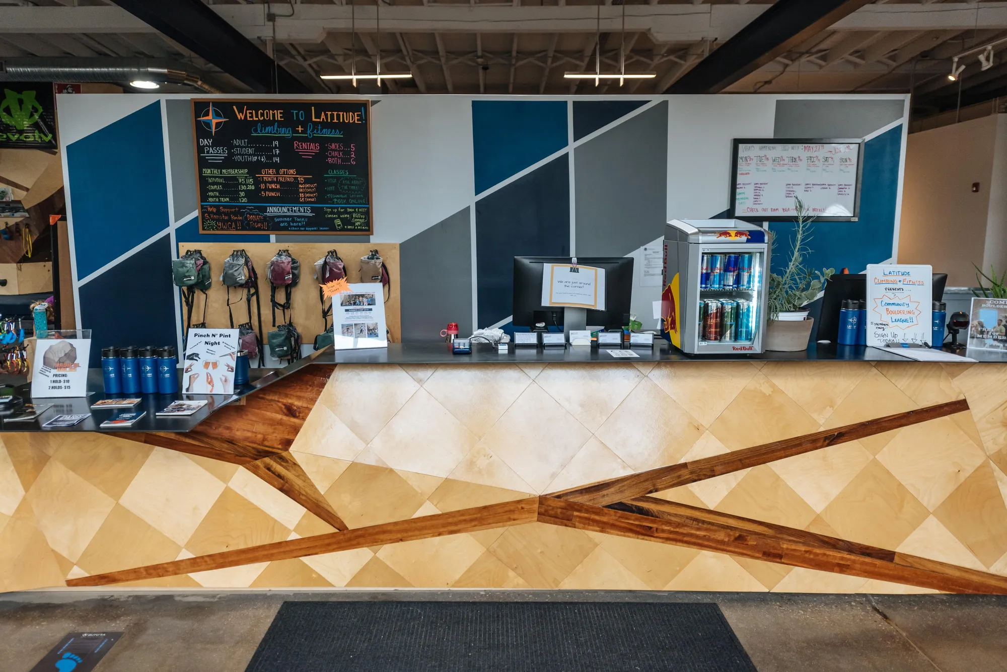 Custom front desk at Latitude